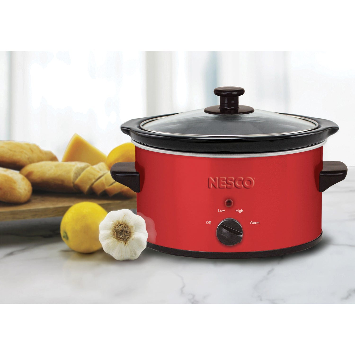 Nesco 1.5-Qt. 120-Watt Metallic Slow Cooker, Red