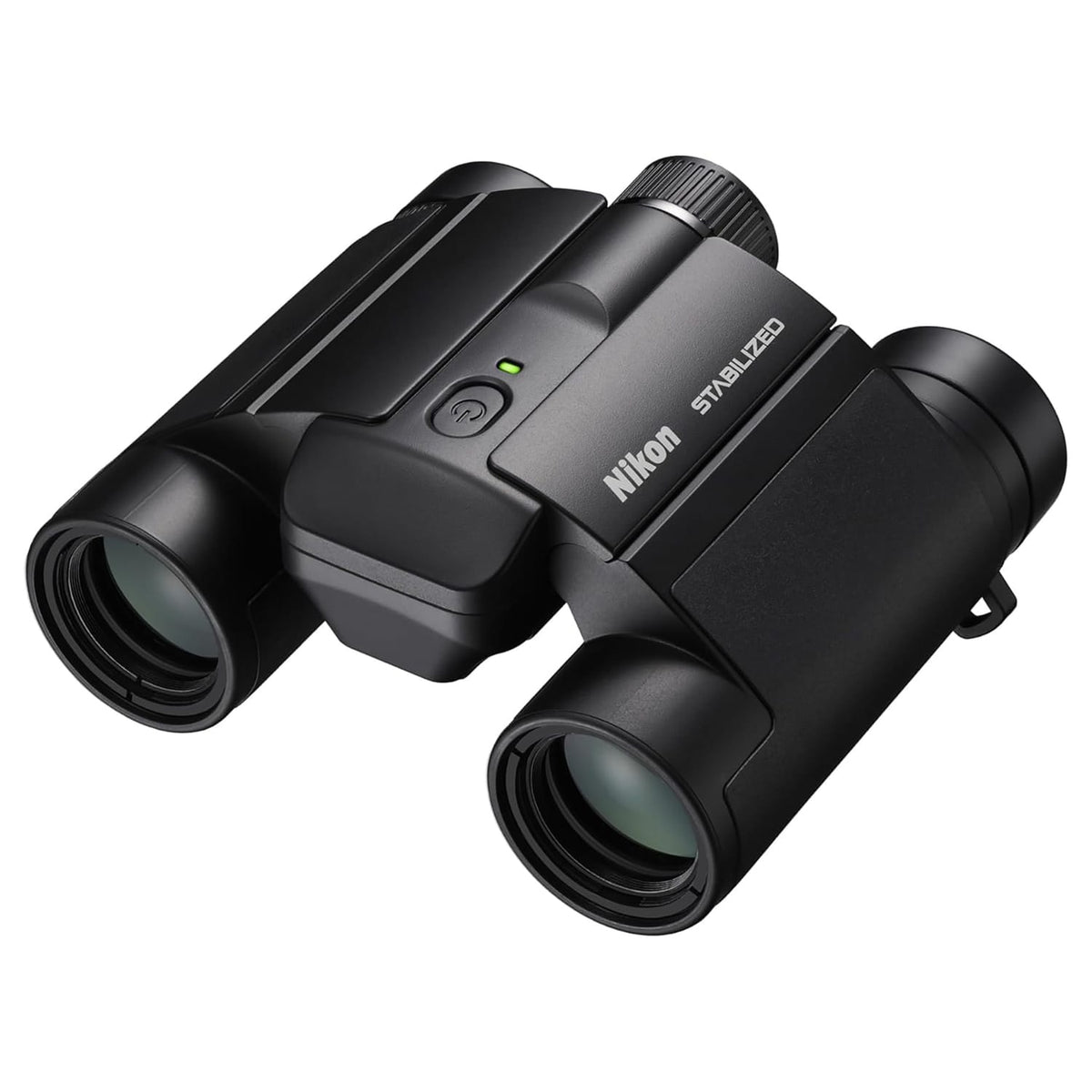 Nikon STABILIZED 12x25 S Binoculars for Image Stabilization with Case, Neck Strap, Batteries, and Lens Covers