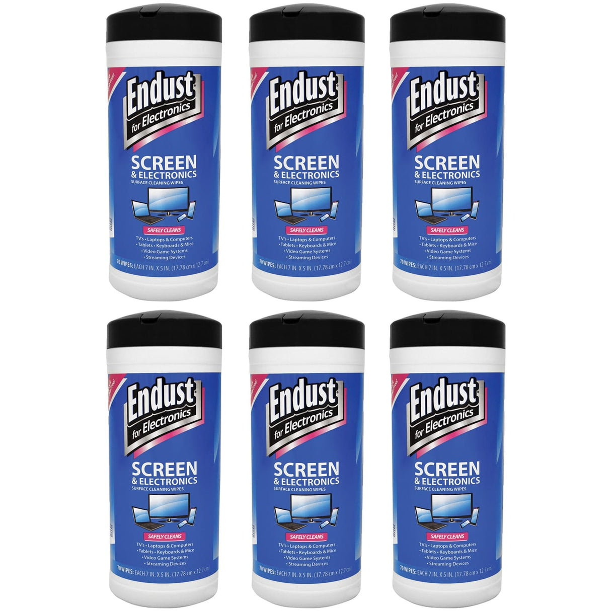 Endust for Electronics LCD & Plasma Pop-up Screen Wipes, 70-ct, 6 pk