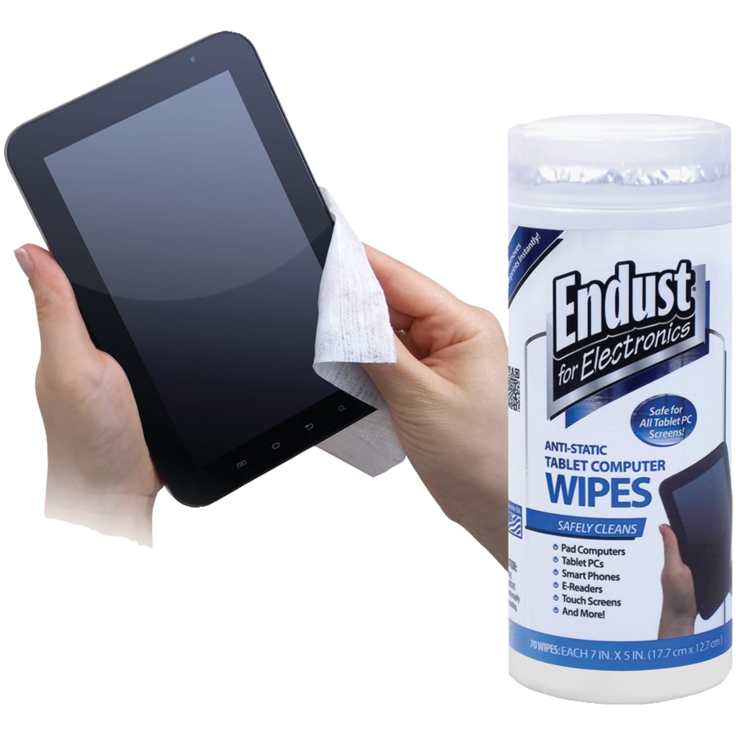 Endust for Electronics Tablet Wipes, 70-ct