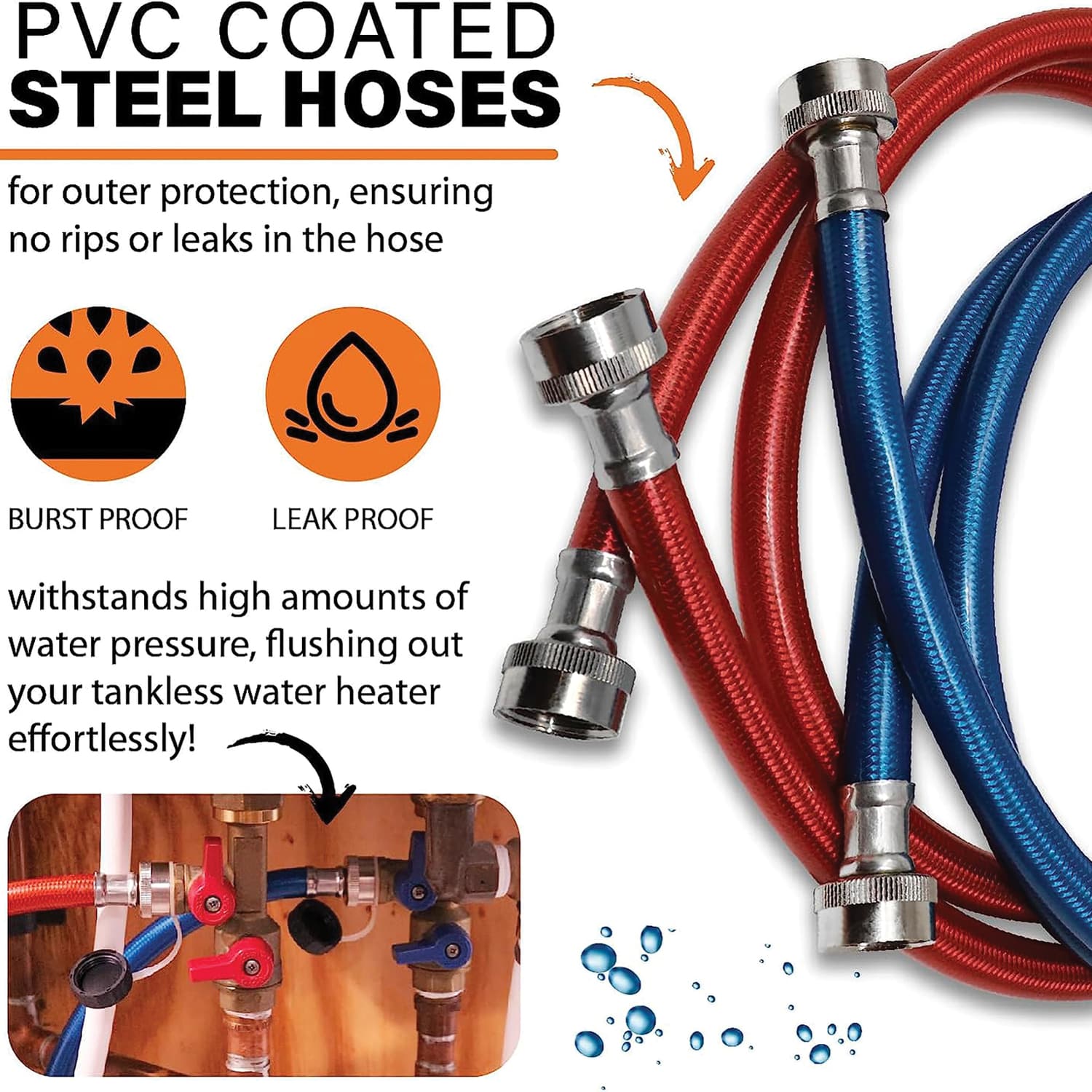 Chromex Tankless Water Heater Flushing Kit - Just Add Vinegar or Your Own Descaler Solution