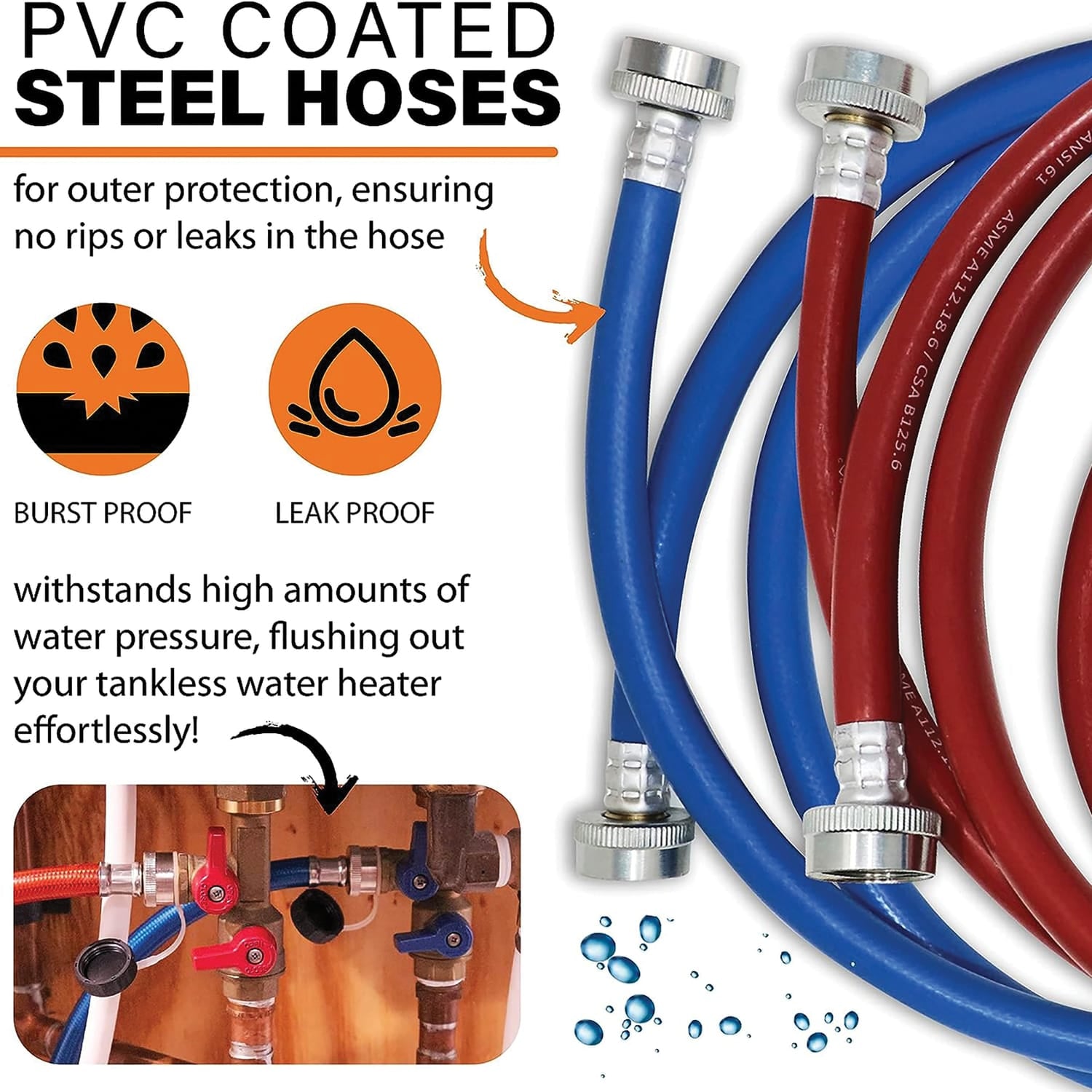 Chromex Tankless Water Heater Flushing Kit - Just Add Vinegar or Your Own Descaler Solution