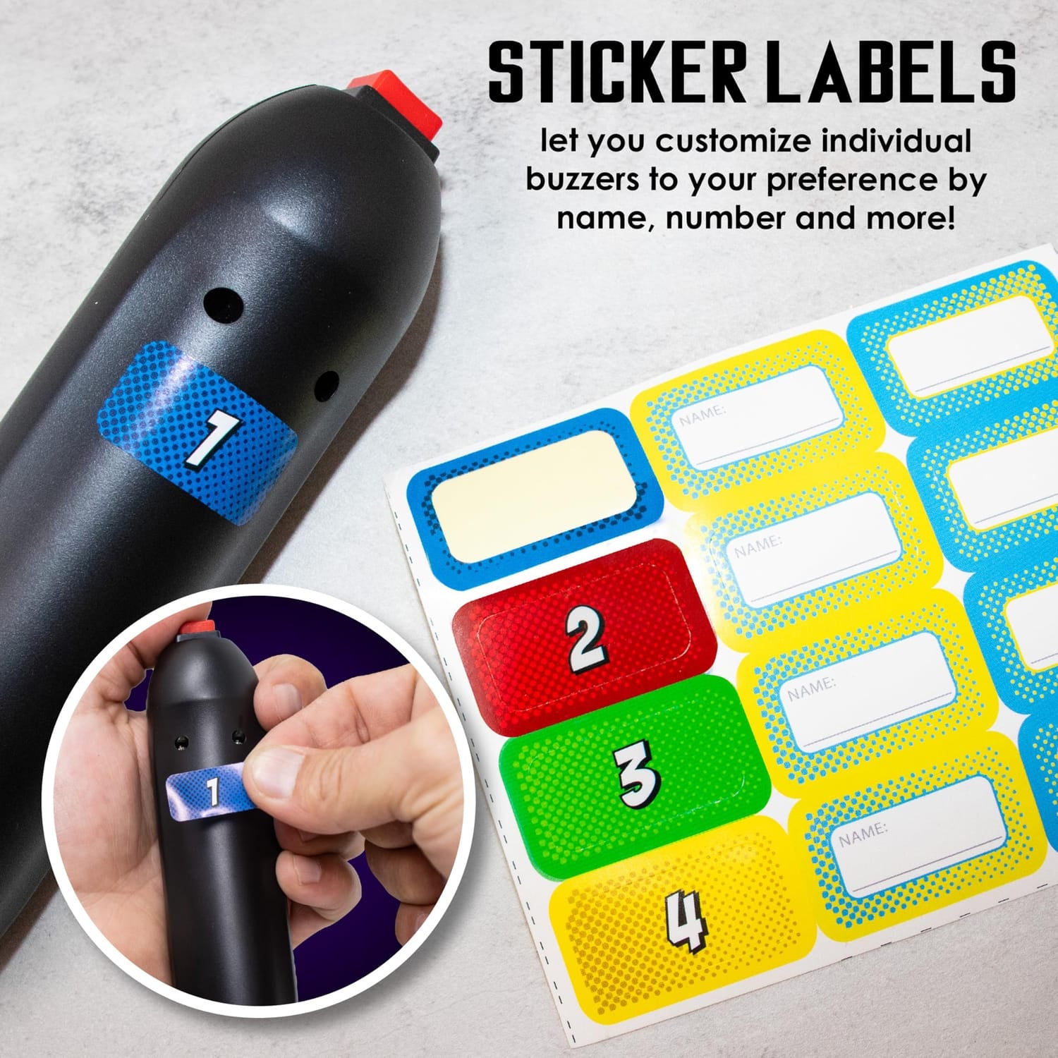 Digital Energy Wireless Handheld Buzzer Game System Console, 8 Pack