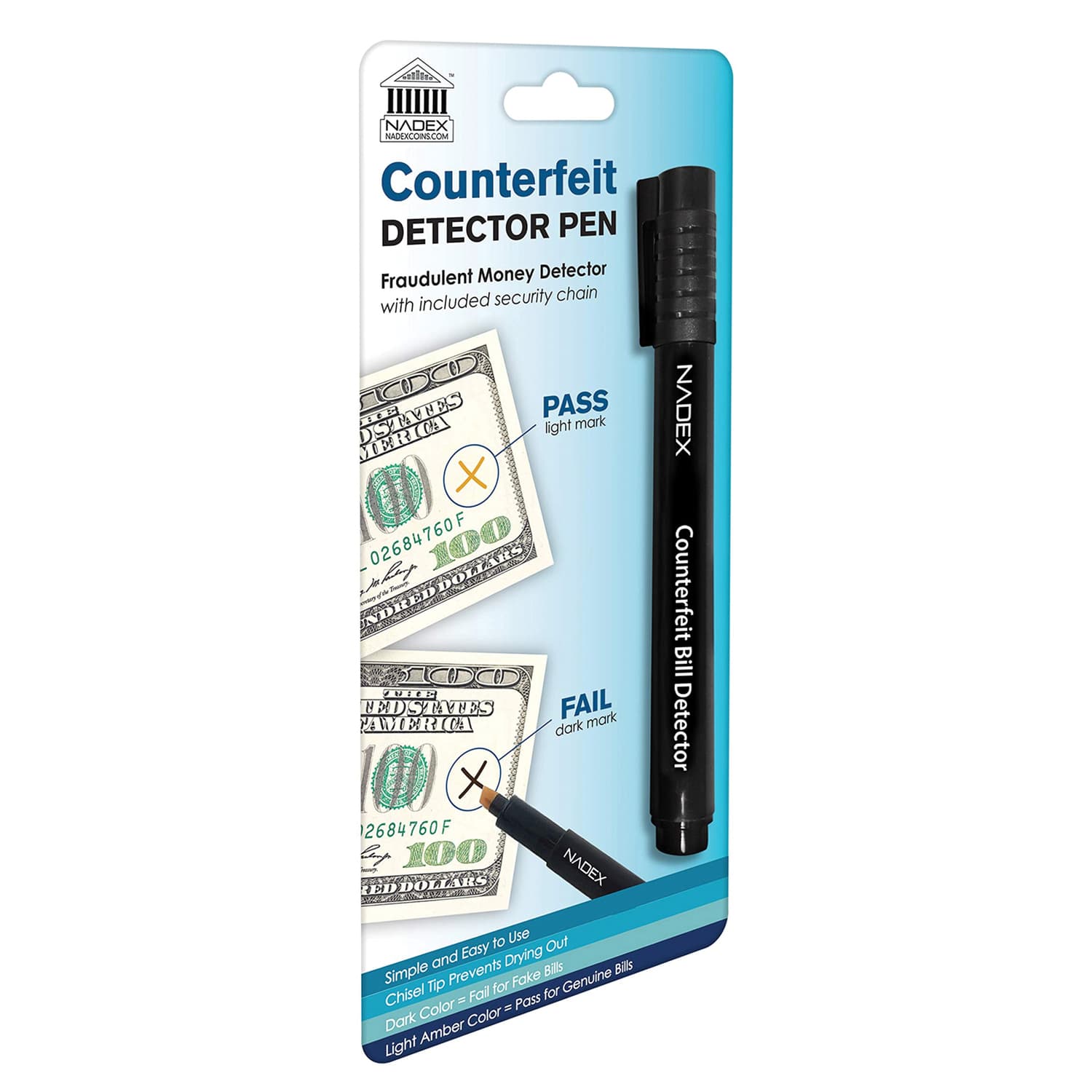 Nadex Coins Easy-Swipe Counterfeit Pen