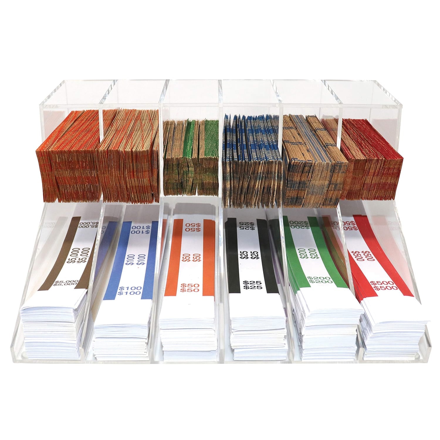 Nadex Coins Acrylic Bills and Coins Wrappers Tray