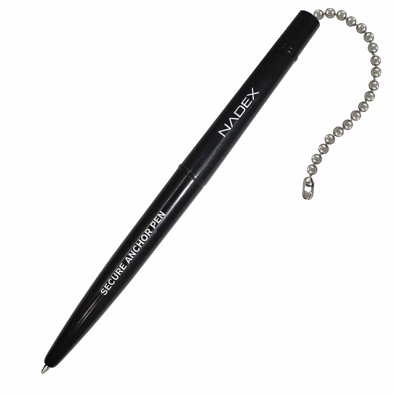 Nadex Coins Ball and Chain Security Pen Set, 12 Pen, Black