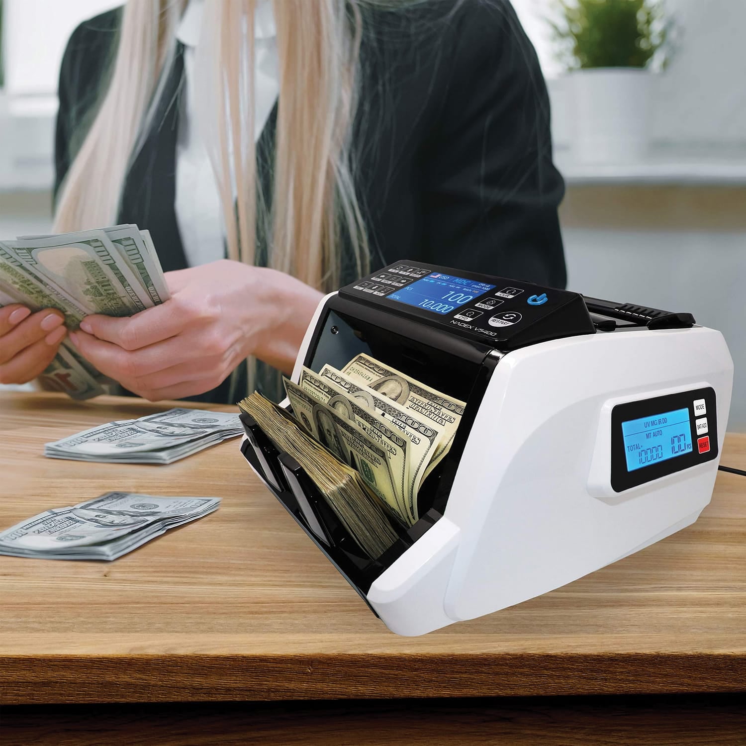 Nadex Coins V5400 Mixed-Denomination Money Counter and Counterfeit Detector