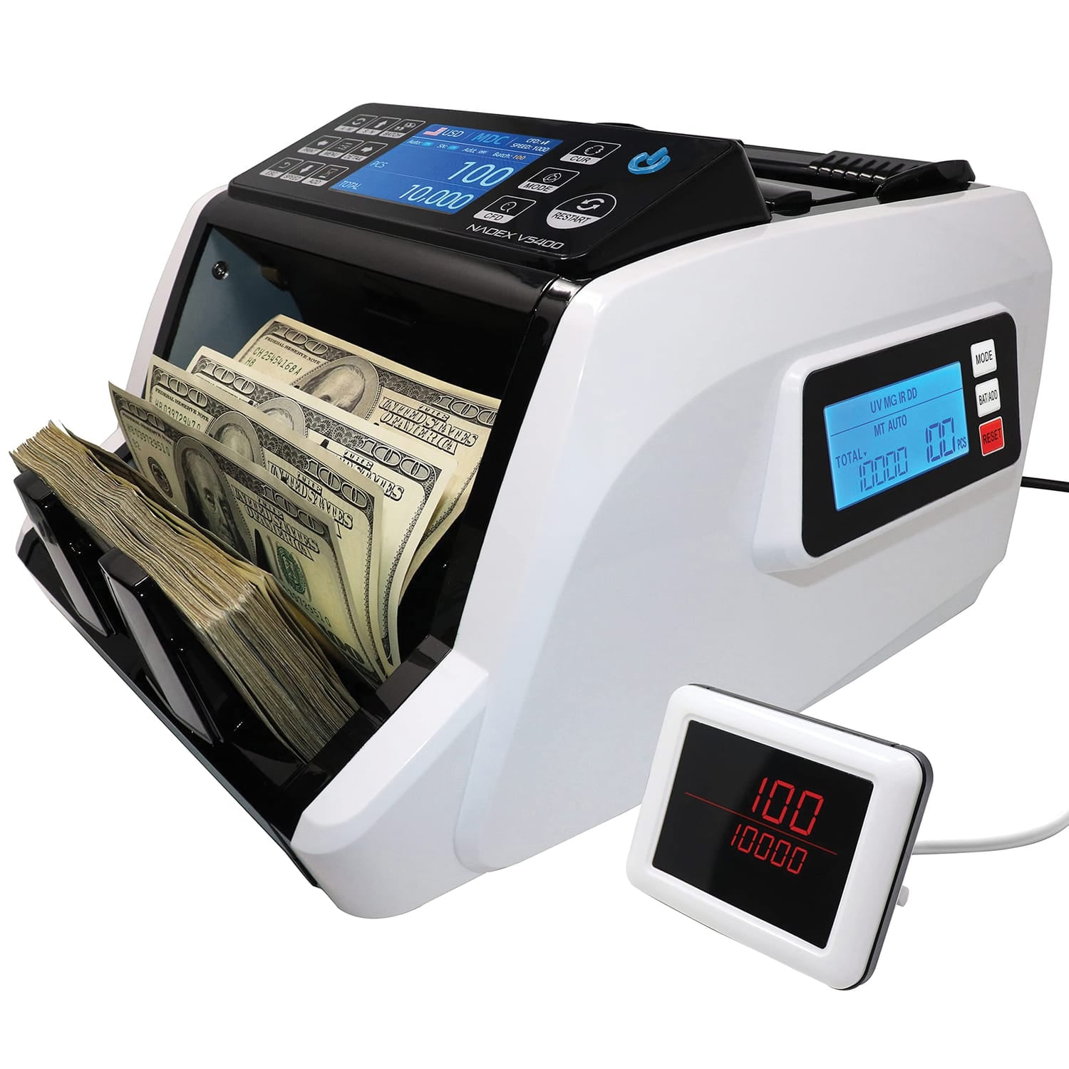 Nadex Coins V5400 Mixed-Denomination Money Counter and Counterfeit Detector