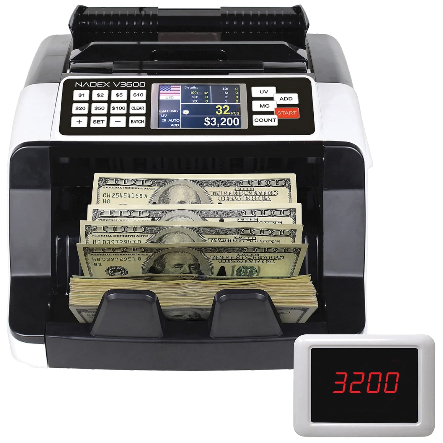 Nadex Coins V3600 Money Counter and Counterfeit Detector