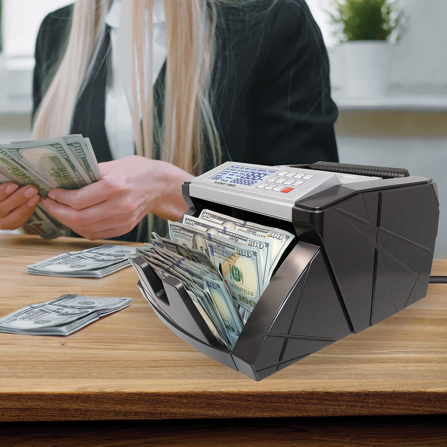 Nadex Coins V1800 Money Counter and Counterfeit Detector