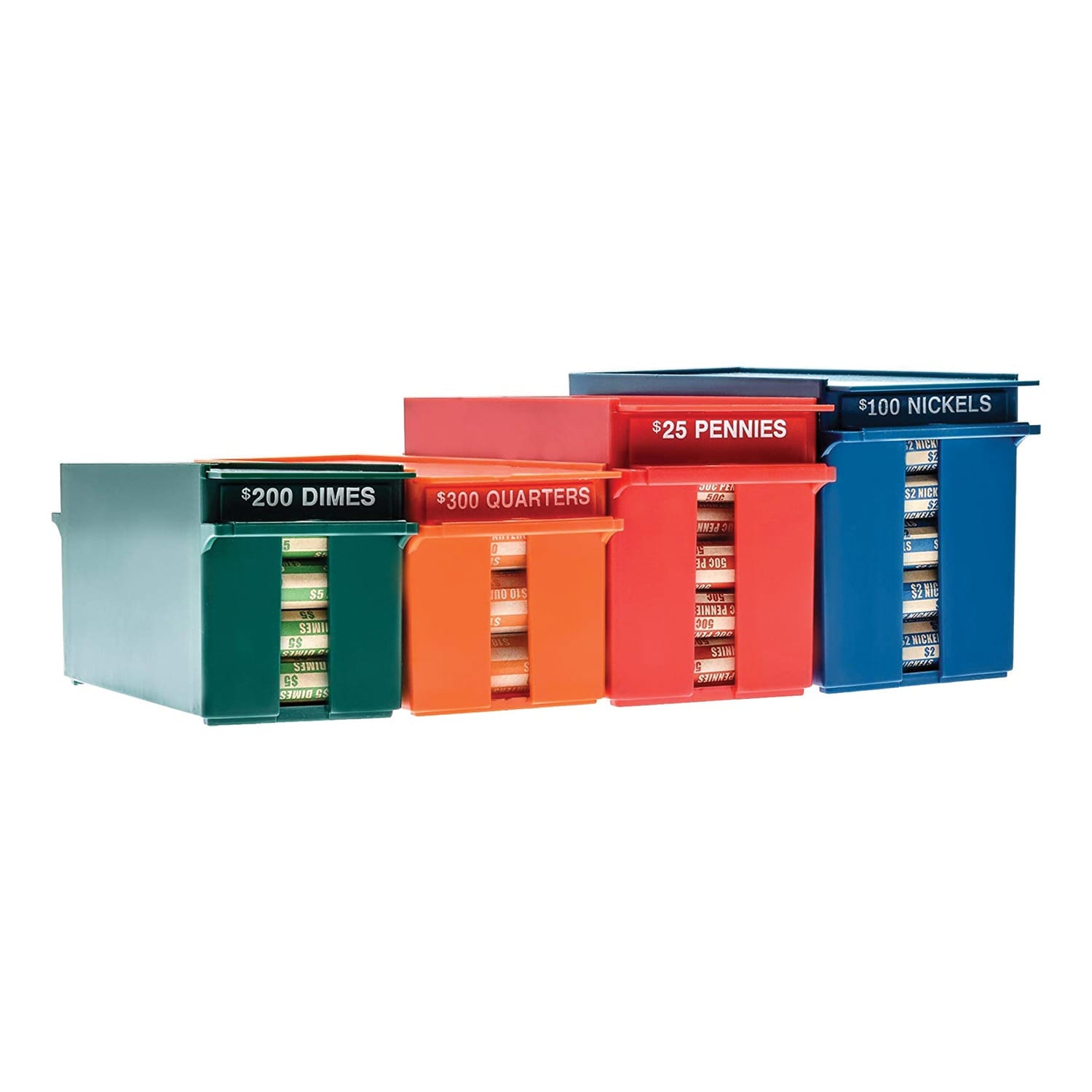 Nadex Coins Rolled Coins Storage Boxes with Lockable Covers