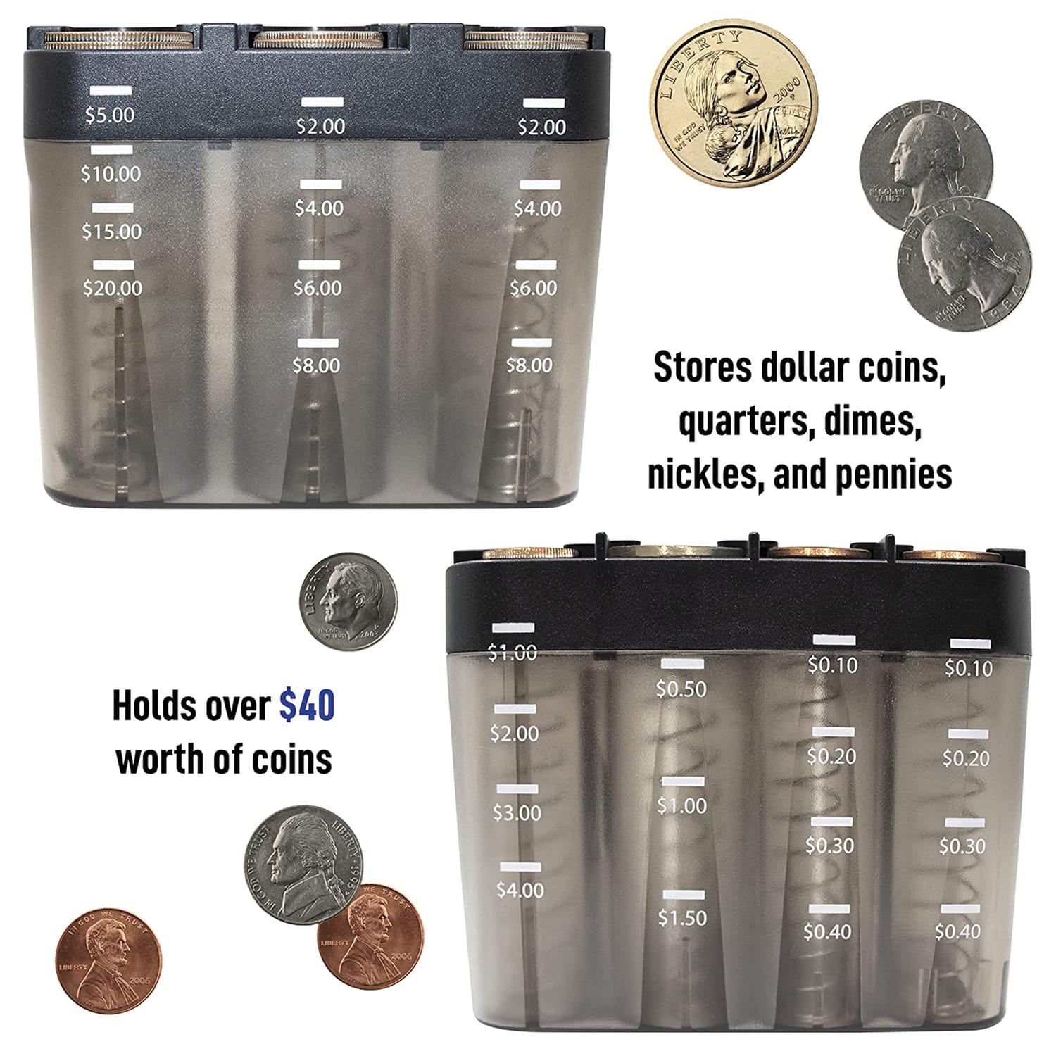Nadex Coins Desktop Coin-Sorting Dispenser