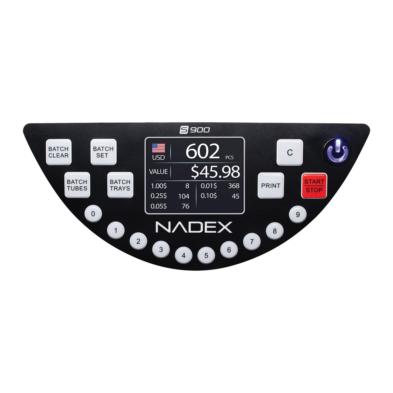 Nadex Coins S900 Coin Counter, Sorter, and Wrapper Machine