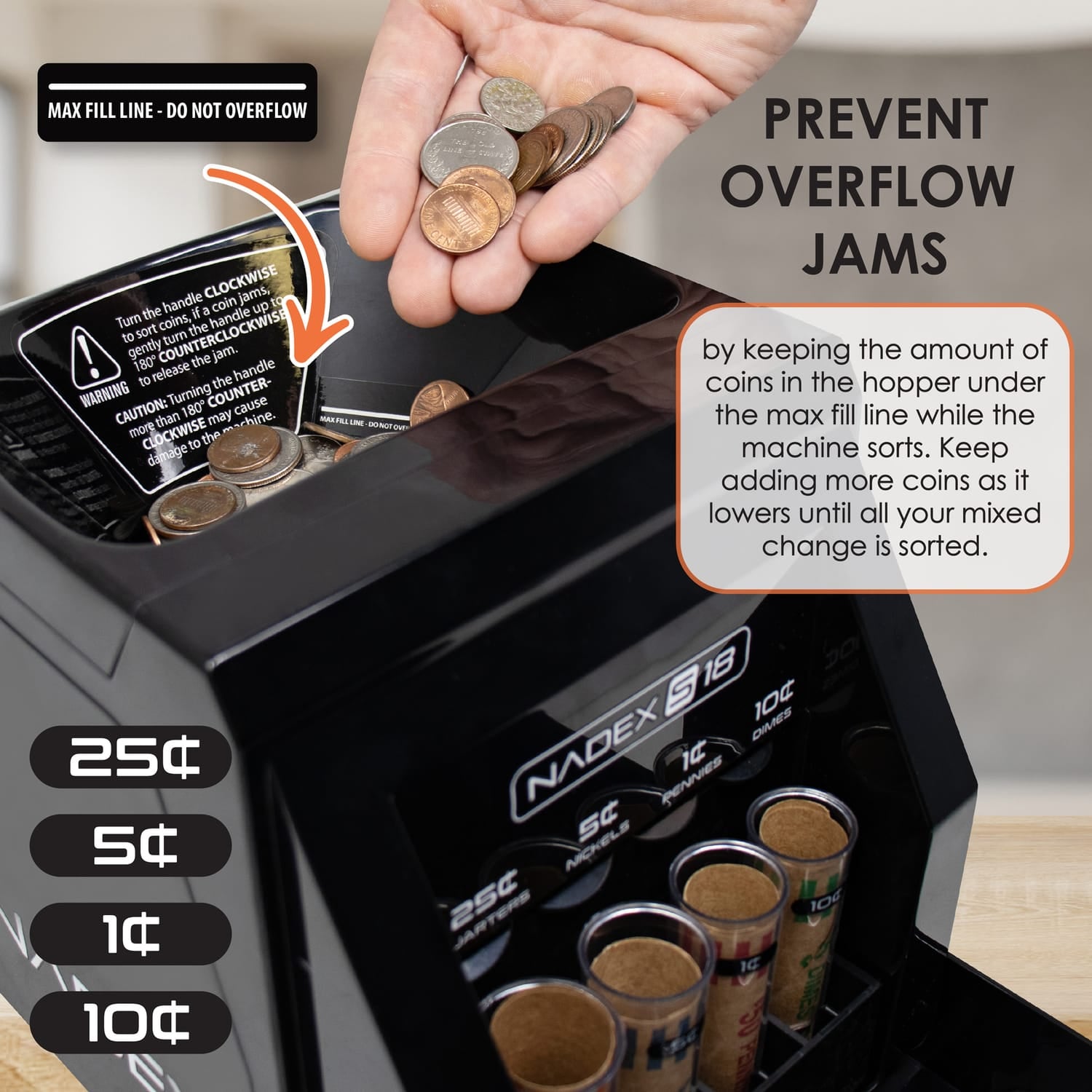 Nadex Coins S18 Manual Coin Sorter and Wrapper