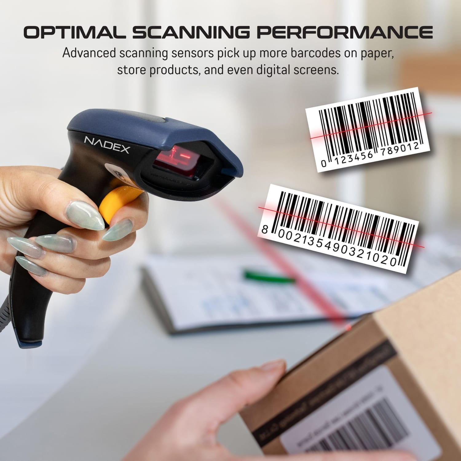 Nadex Coins Handheld Barcode Laser Scanner for CR260/CR360/CR600 Cash Registers