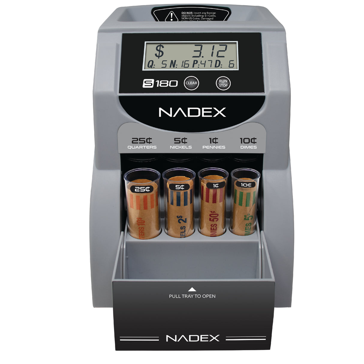 Nadex Coins S180 Digital Coin Counter, Sorter, and Wrapper