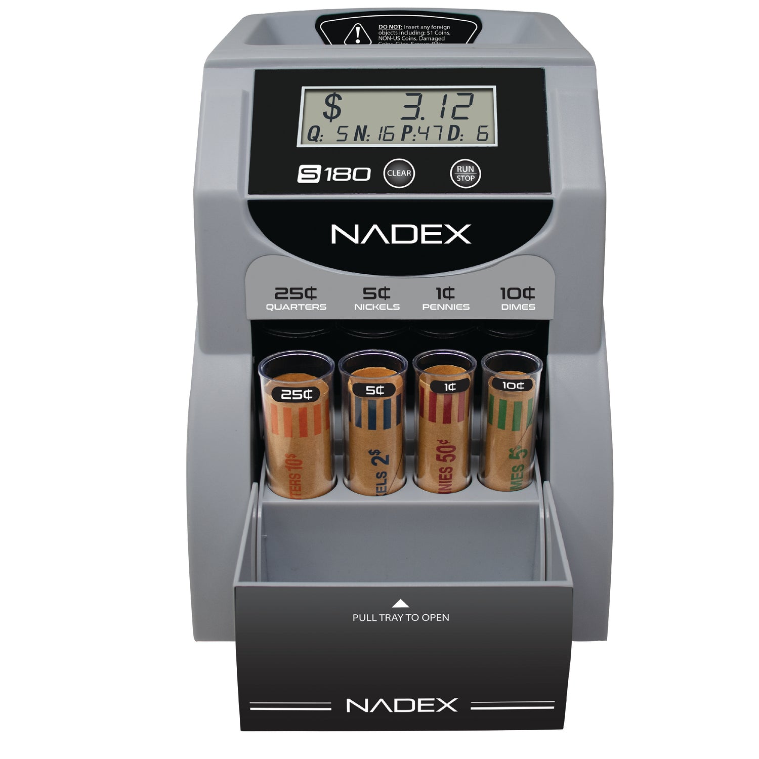 Nadex Coins S180 Digital Coin Counter, Sorter, and Wrapper