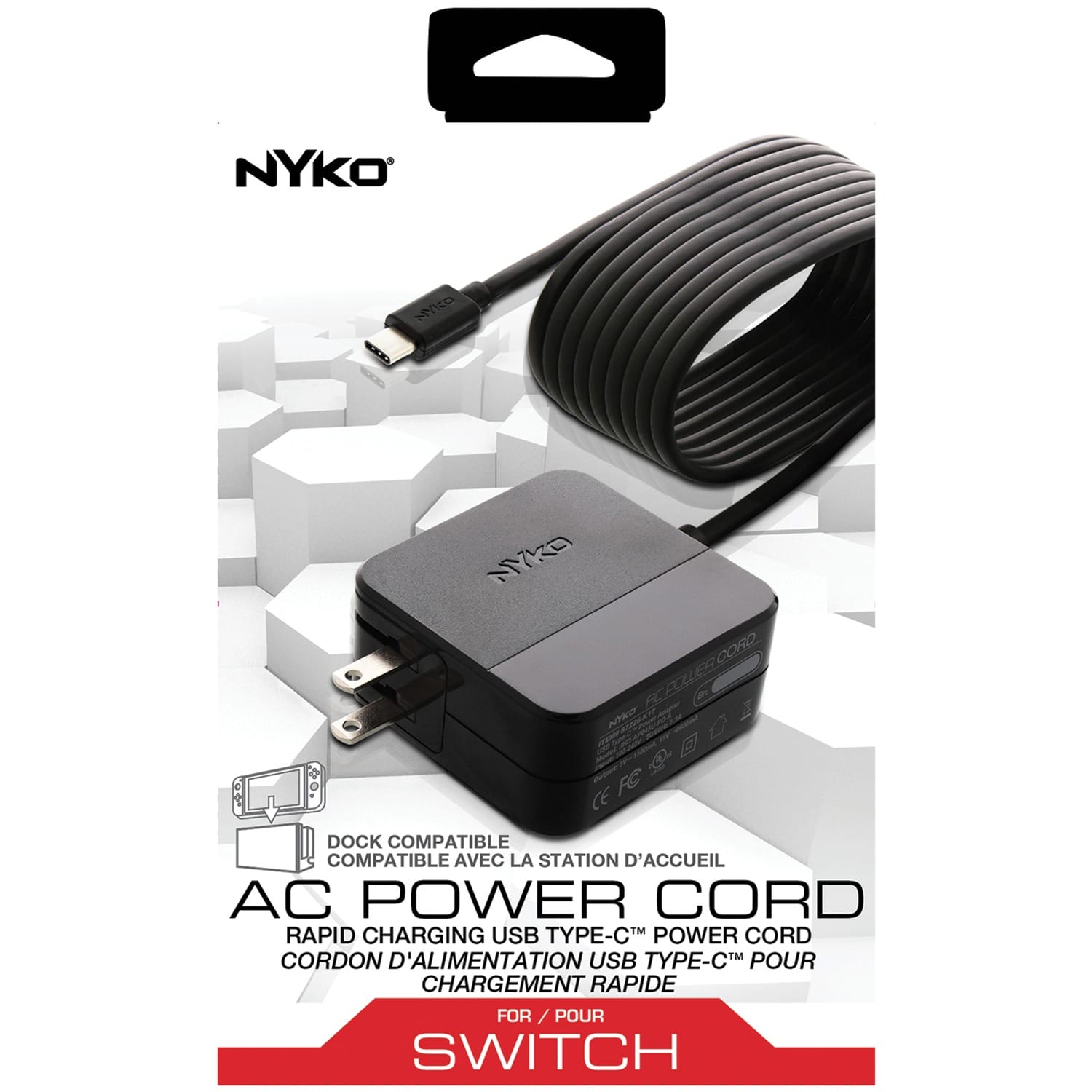 Nyko AC Power Cord for Nintendo Switch