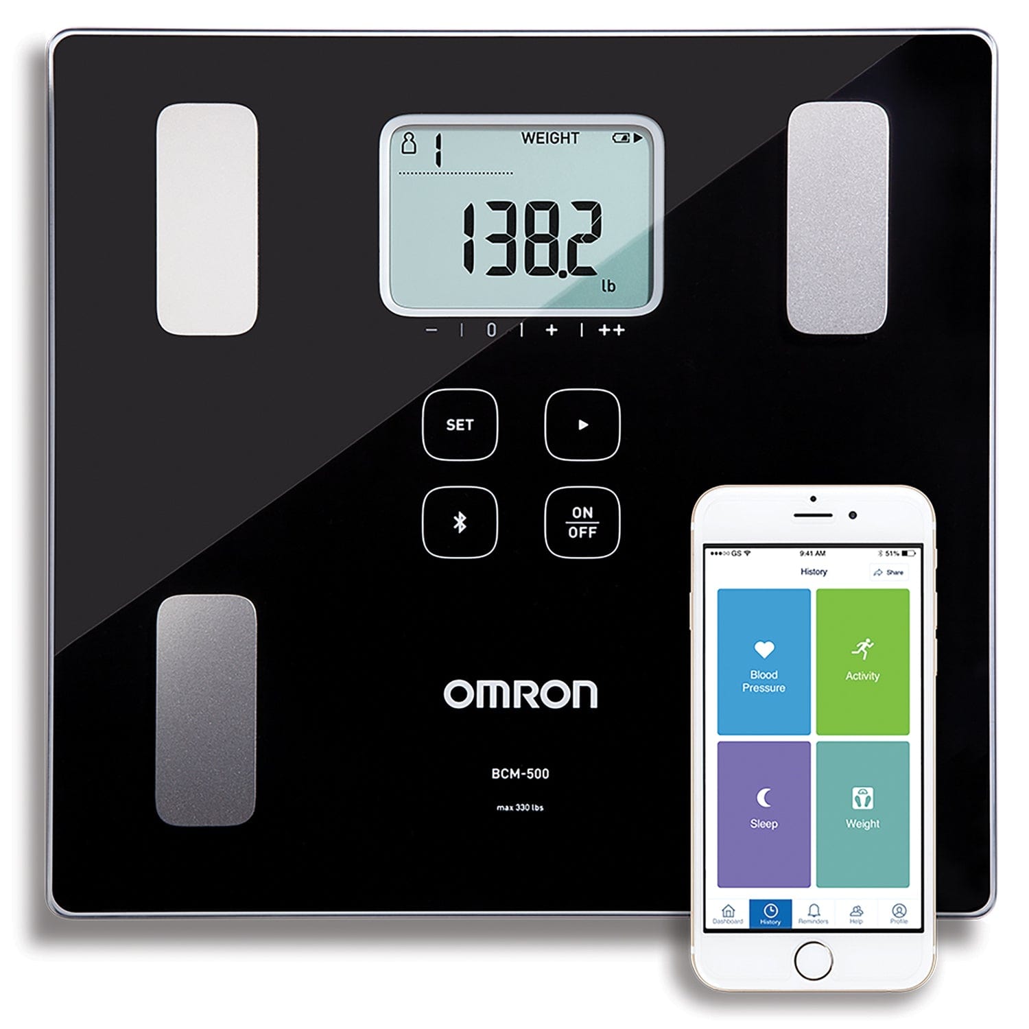 Omron Body Composition 330-Lb. Capacity Bathroom Scale