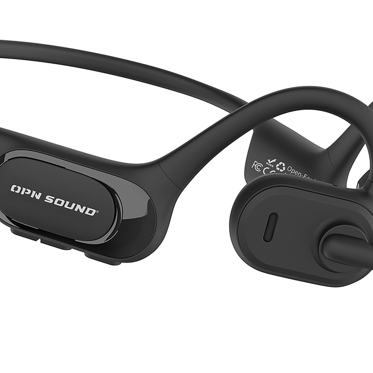 OPN Sound Chat Pro Bluetooth Open-Ear Headset with Flexible ENC Boom Mic and USB Dongle, up to 17 Hours Play Time, IPX5 Water-Resistant
