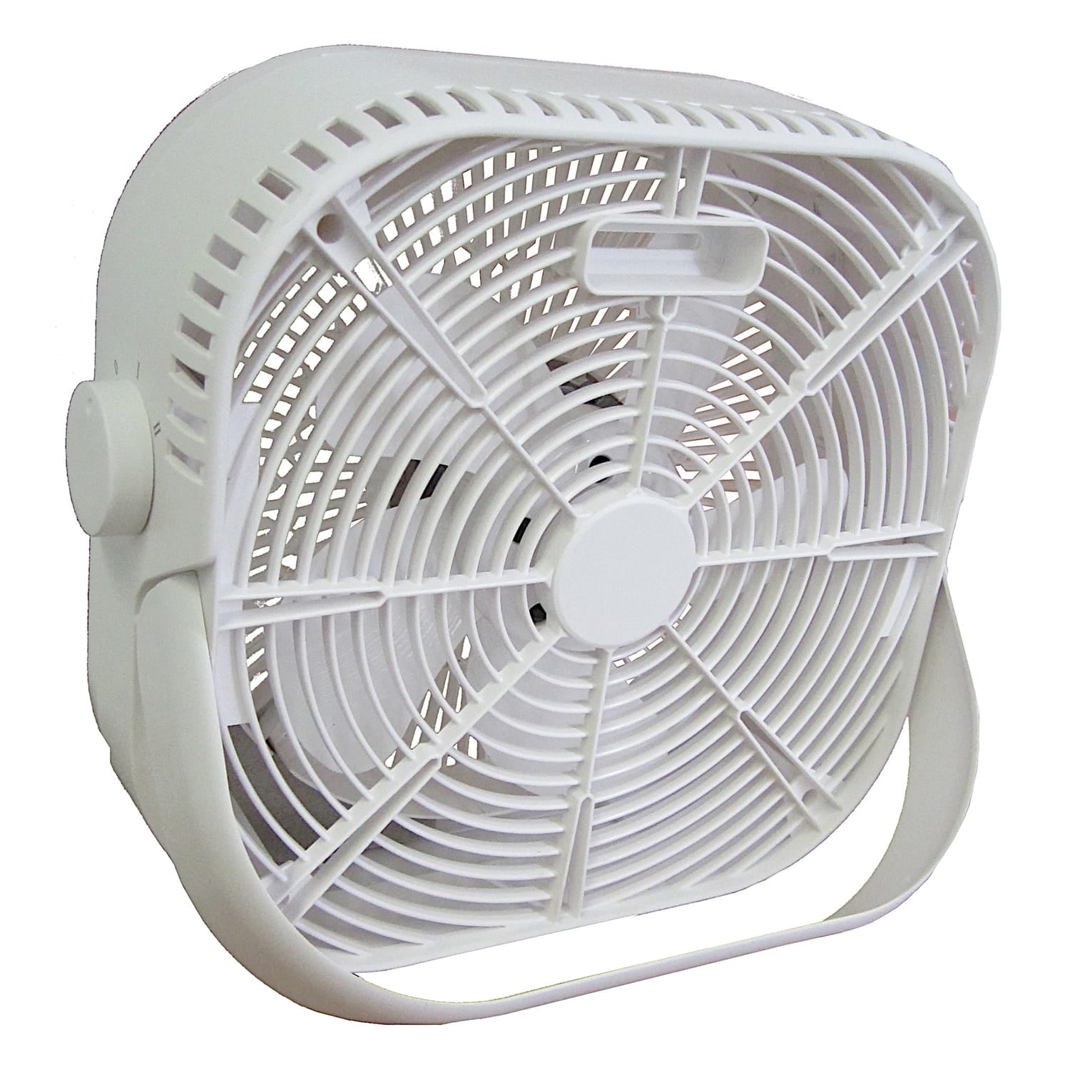 Optimus 12-In. 2-Speed 40-Watt Box Fan, White, F-1023