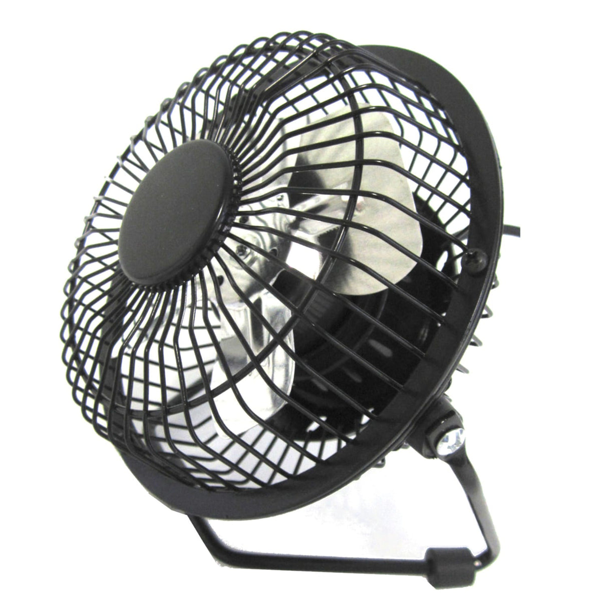 Optimus 4-In. Portable Personal Mini Fan, Single Speed, 37 CFM, 1 Blade, 360° Tilt, 2.5 Watts, USB/AC Powered, 48-In. USB Cable