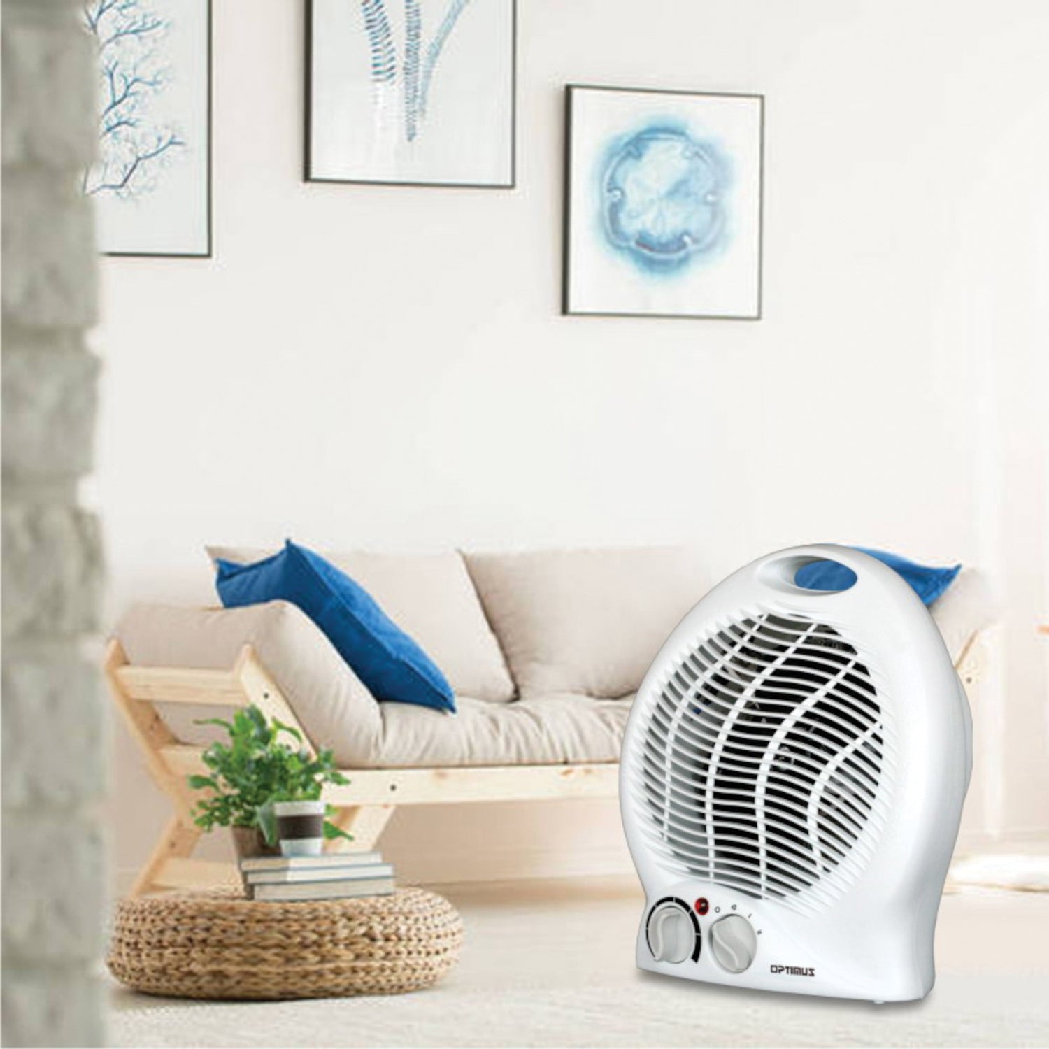 Optimus 1500-Watt-Max Portable Fan Heater with Thermostat, H-1322