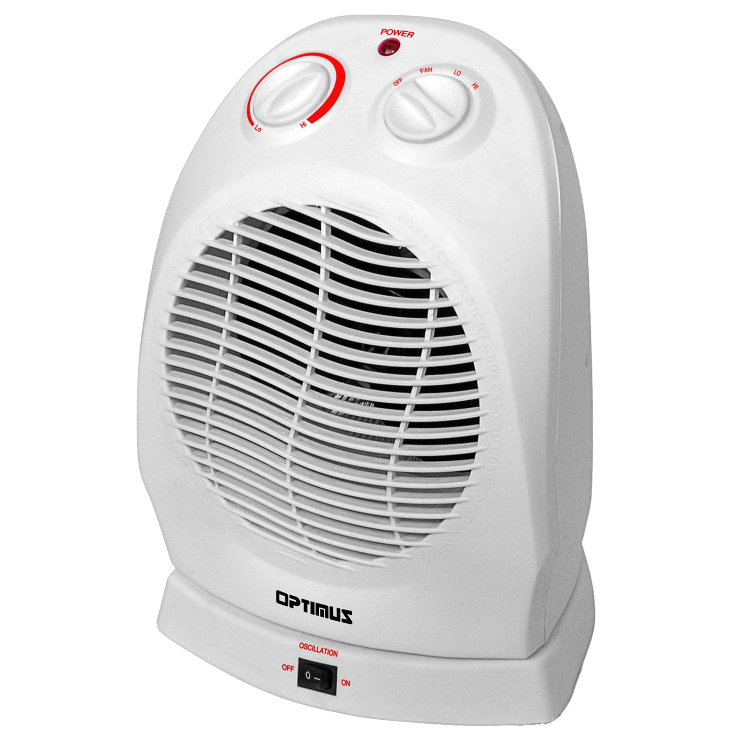 Optimus 4-Settings 1500-Watt-Max Portable Oscillating Fan Heater with Thermostat