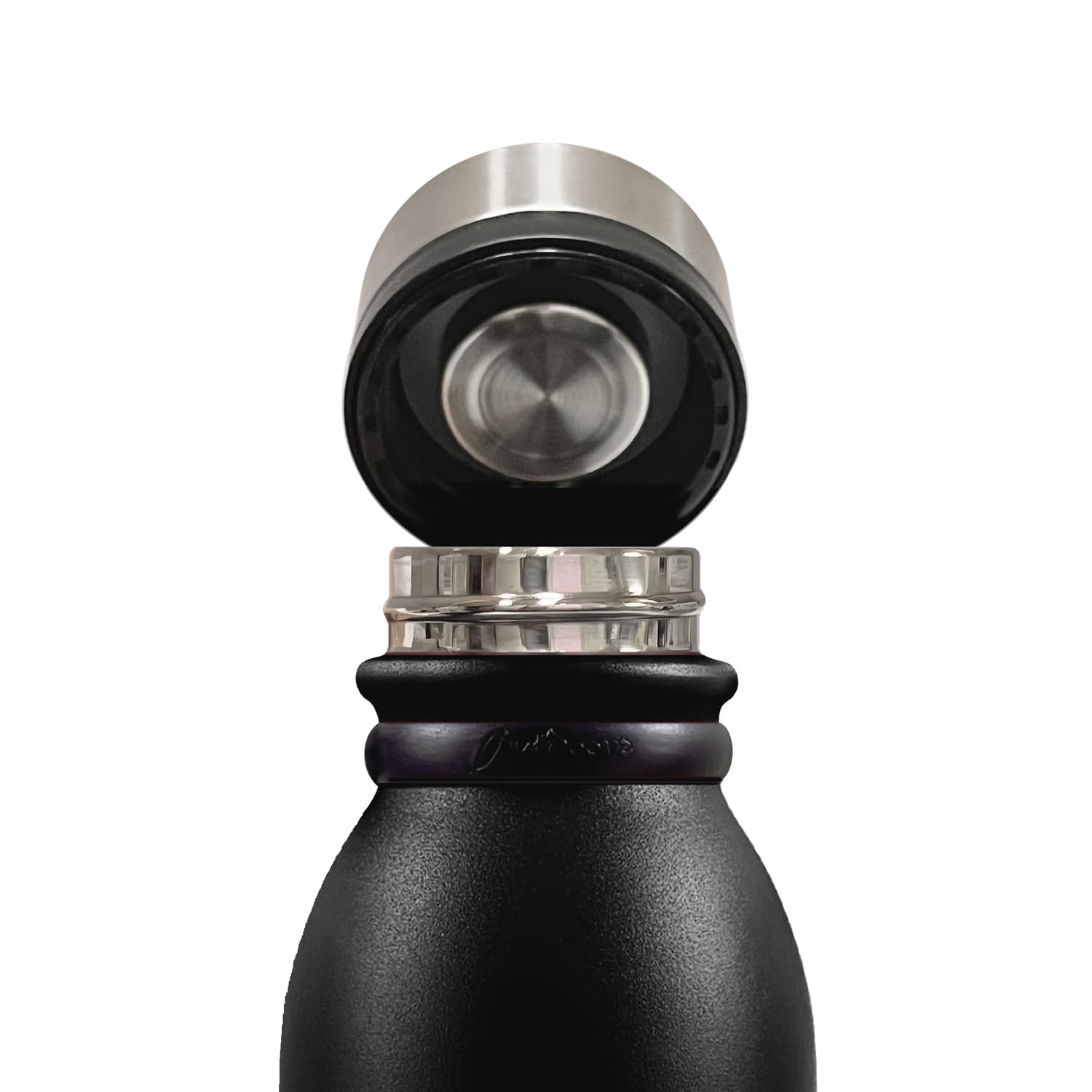 Outdoors Professional 20-Oz. Stainless Steel Double-Walled Vacuum-Insulated Travel Bottle with Leakproof Screw Cap, Black