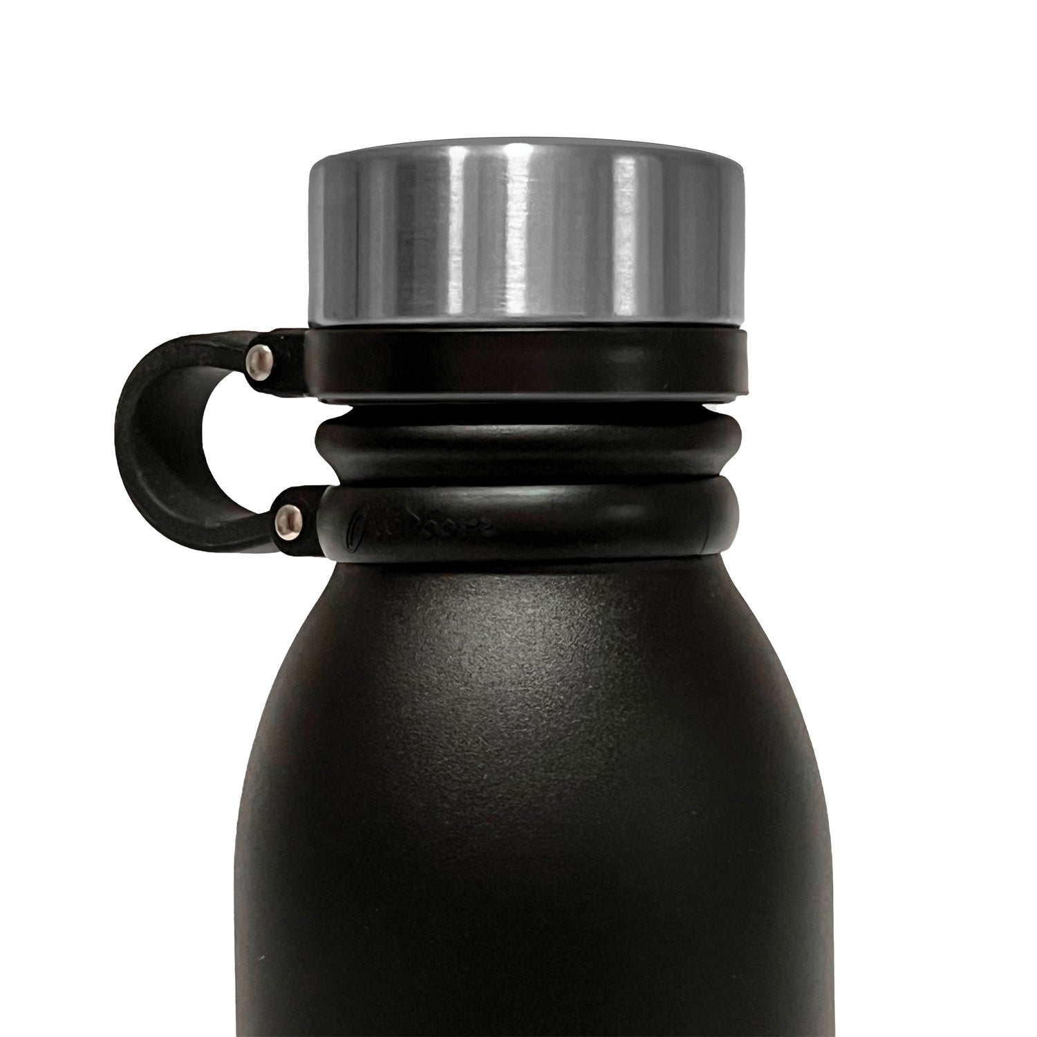 Outdoors Professional 20-Oz. Stainless Steel Double-Walled Vacuum-Insulated Travel Bottle with Leakproof Screw Cap, Black
