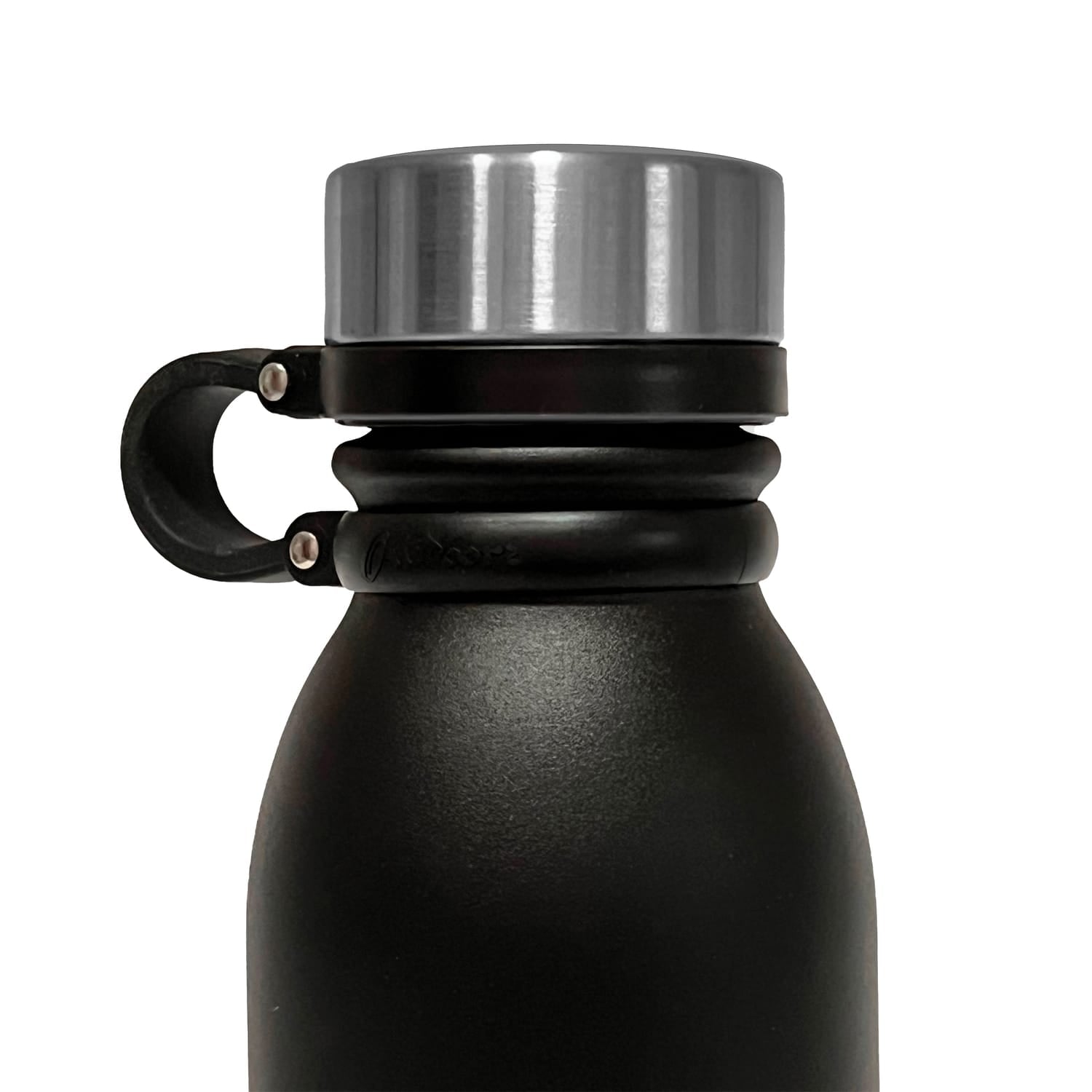 Outdoors Professional 20-Oz. Stainless Steel Double-Walled Vacuum-Insulated Travel Bottle with Leakproof Screw Cap, Black