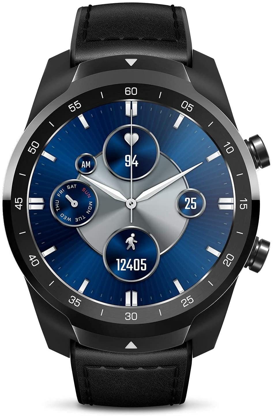 TicWatch Pro S GPS IP68 Waterproof OS by Google Smartwatch Black - Certified Refurbished