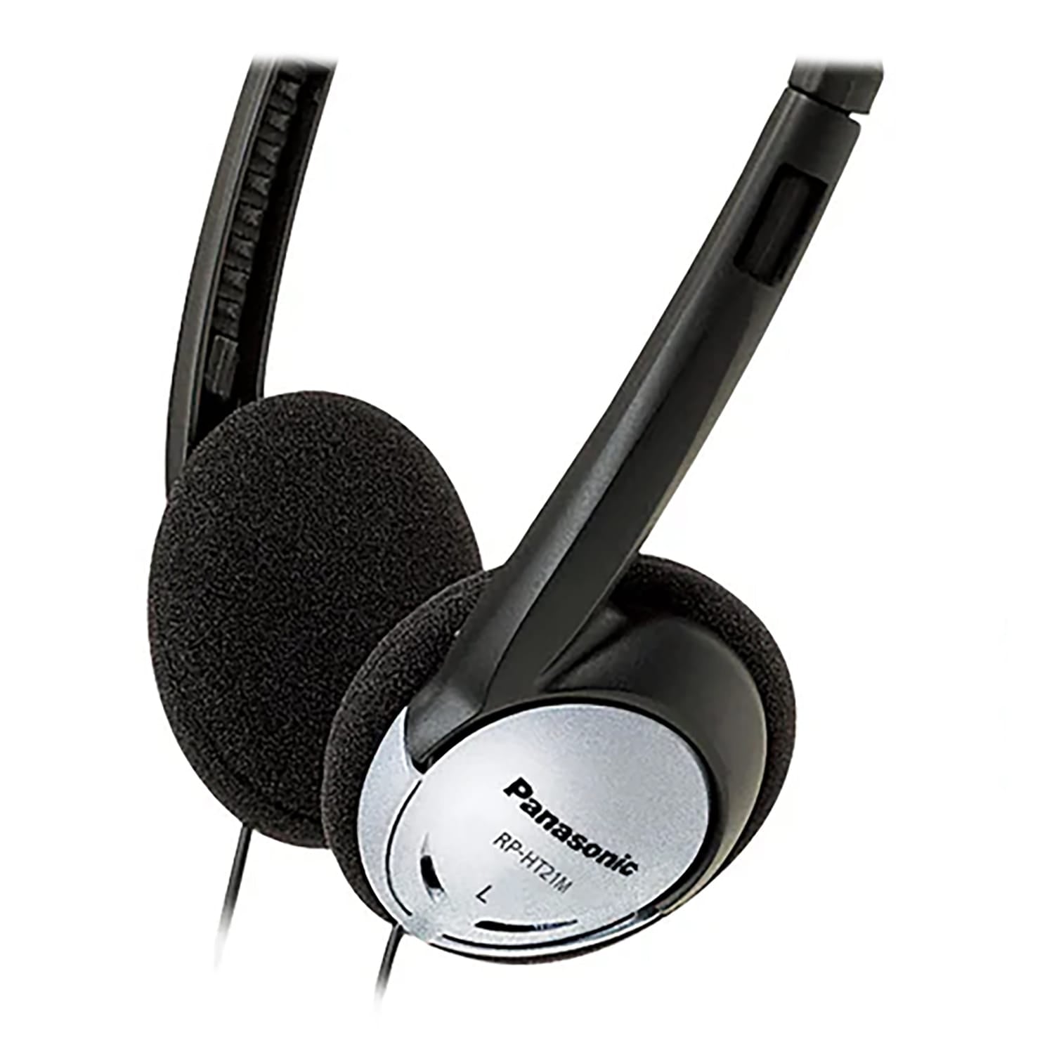 Panasonic Wired On-Ear Lightweight Headphones with In-Line Mic, 3.5-mm Connector, and Open-Air Design, XBS for Deep Bass, RP-HT21M