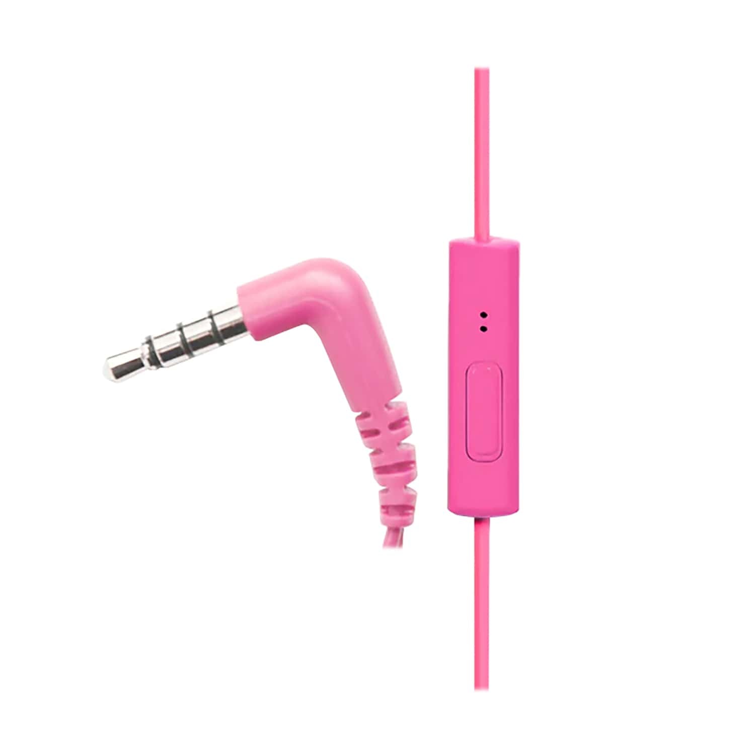 Panasonic ErgoFit Wired In-Ear Earbud Headphones with In-Line Mic/Call Remote and Right-Angle 3.5-mm TRRS Connector, RP-TCM125, Pink