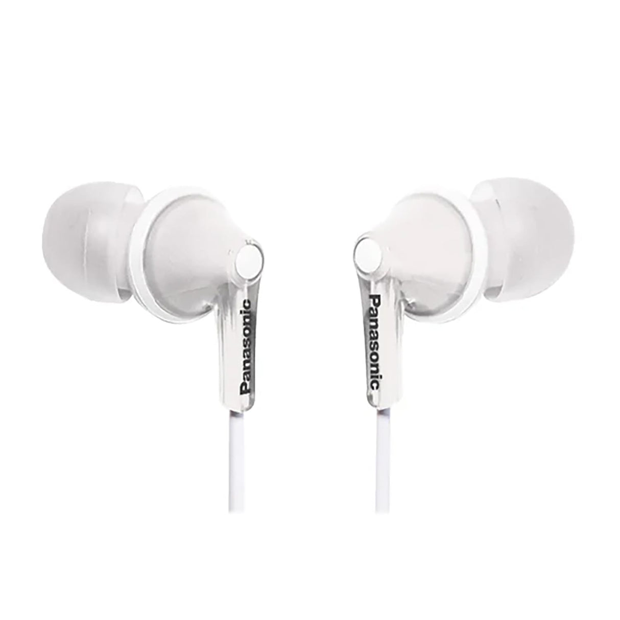 Panasonic ErgoFit Wired In-Ear Earbud Headphones with In-Line Mic/Call Remote and Right-Angle 3.5-mm TRRS Connector, RP-TCM125, White