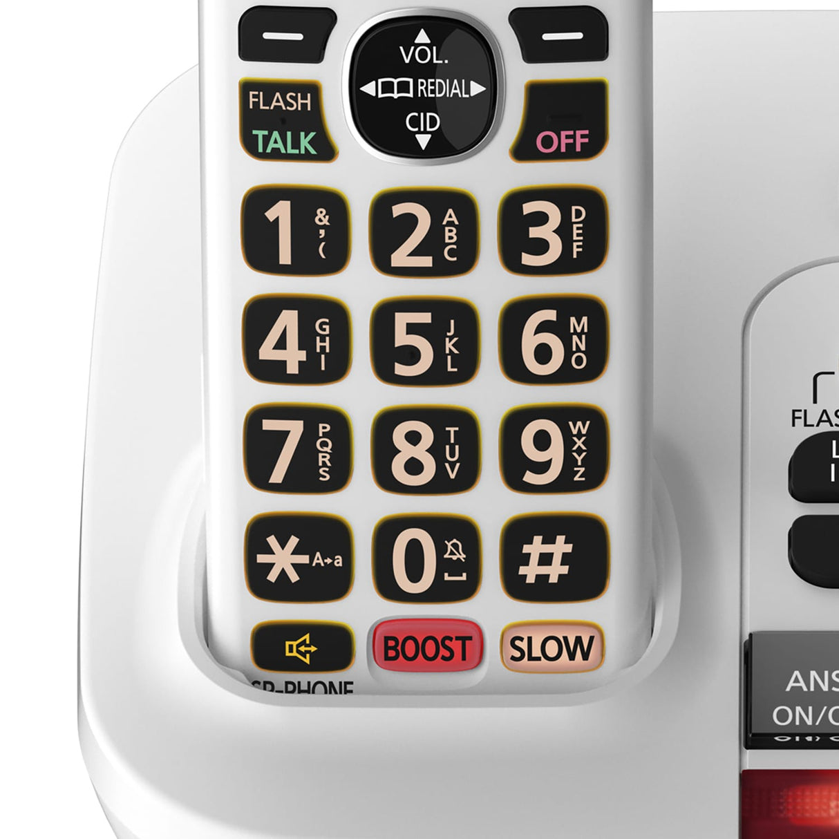 Panasonic 1-Handset DECT 6.0 40-dB Amplified/Expandable Cordless Phone System for Landline, Answering System, Noise Reduction, and Visual Ringer