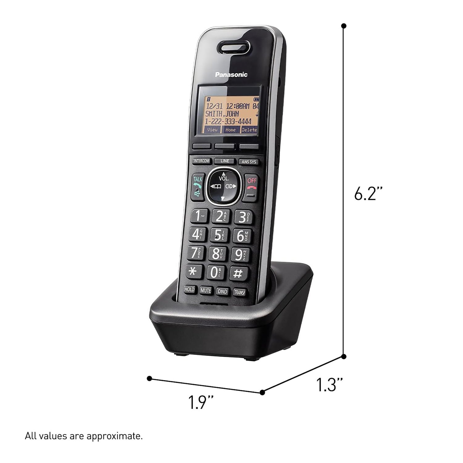 Panasonic Cordless Office Phone Accessory Extension Handset for Panasonic KX-TGW420B 4-Line Office Phone Base Station, KX-TGWA41B