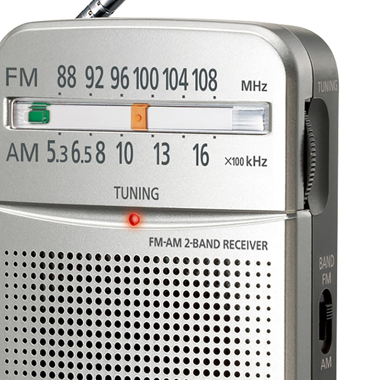 Panasonic Portable Pocket AM/FM Radio, Silver, RF-P50