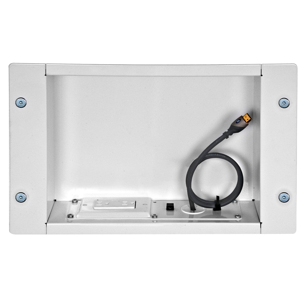 Peerless-AV In-Wall Accessory Box with 125-Volt Duplex Power Receptacle, IBA2AC-W