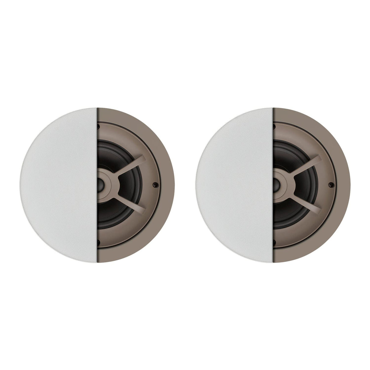 Proficient Audio 6-1/2-In. 75-Watt Protege C606 2-Way In-Ceiling Speaker Pair with Polypropylene Woofer and Fixed Soft-Dome Tweeter, 8 Ohms