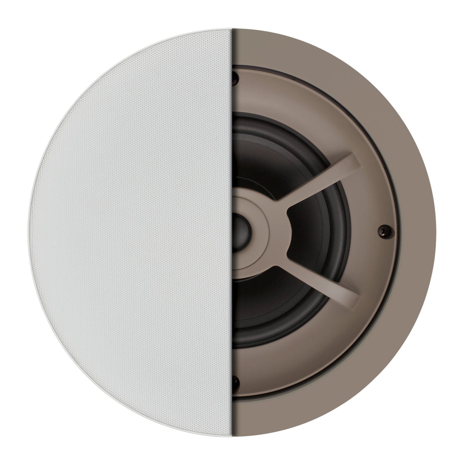 Proficient Audio 6-1/2-In. 75-Watt Protege C606 2-Way In-Ceiling Speaker Pair with Polypropylene Woofer and Fixed Soft-Dome Tweeter, 8 Ohms