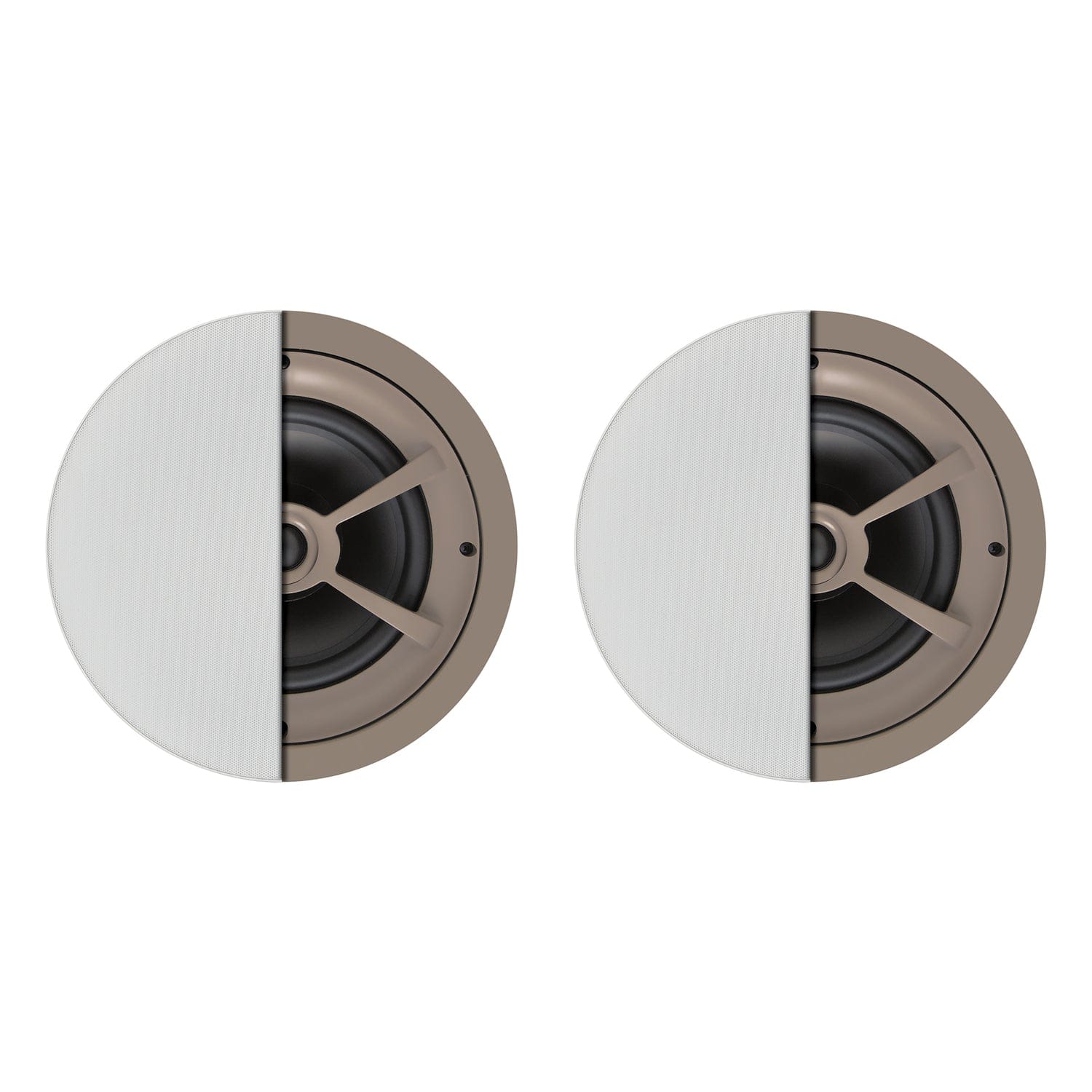 Proficient Audio 8-In. 125-Watt Protege C791 2-Way In-Ceiling Speaker Pair with Polypropylene Woofer and Pivoting Soft-Dome Tweeter, 8 Ohms