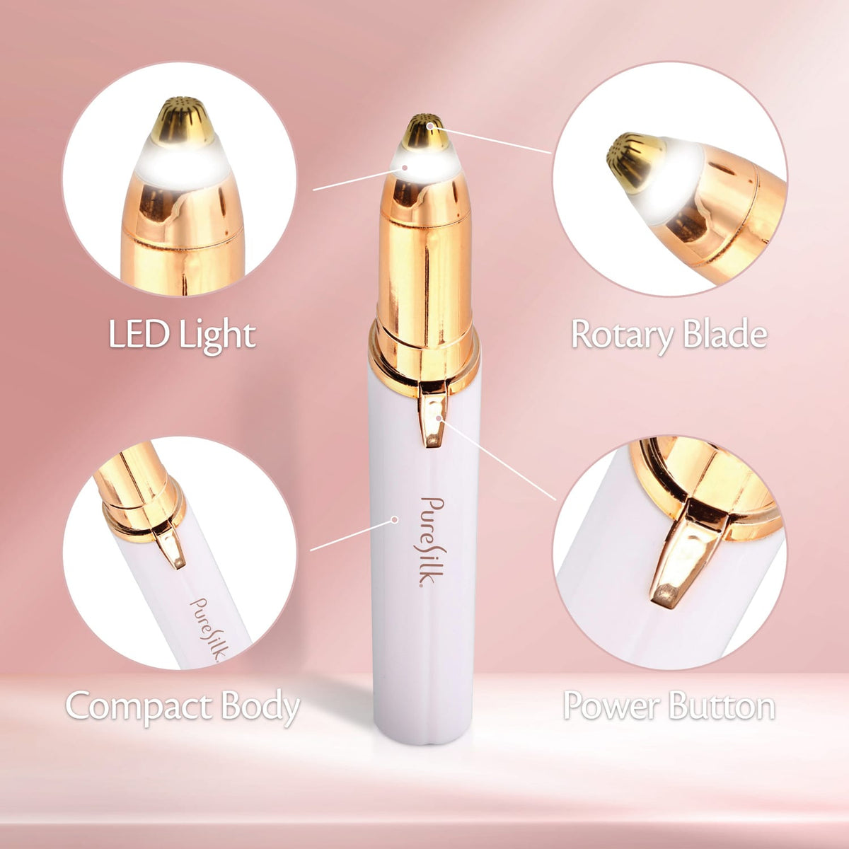 Pure Silk Cordless Eyebrow Hair Remover with Light