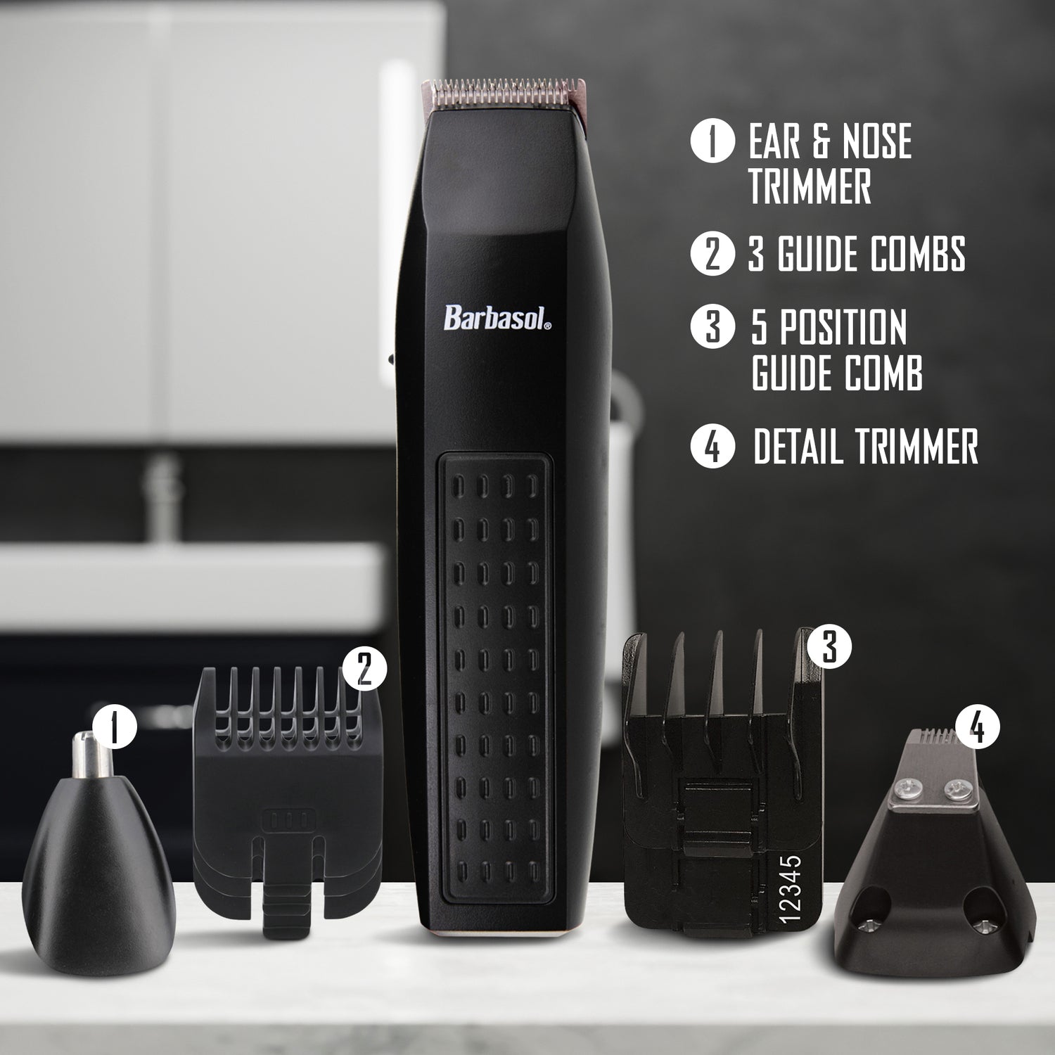 Barbasol Battery-Powered 7-Piece All-in-1 Grooming Set