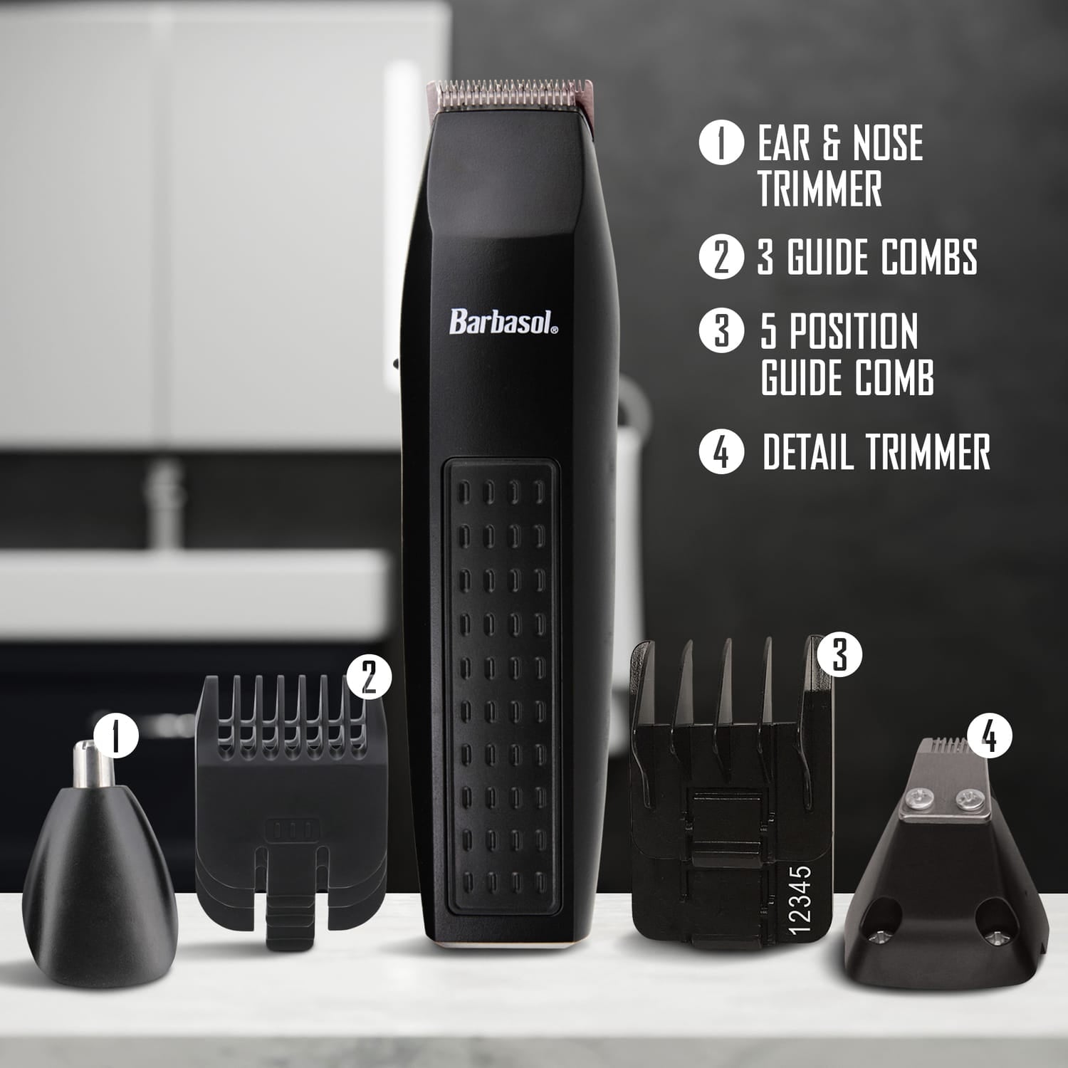 Barbasol Battery-Powered 7-Piece All-in-1 Grooming Set