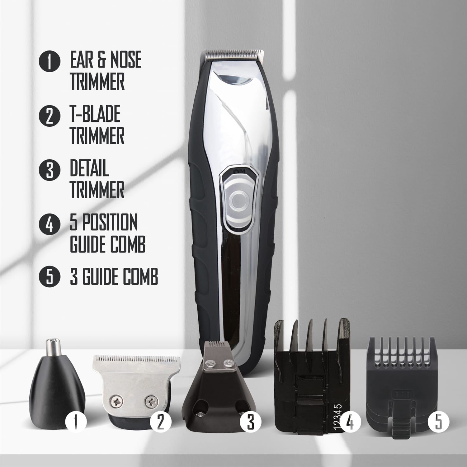 Barbasol Rechargeable 7-Piece All-in-1 Men’s Grooming Kit