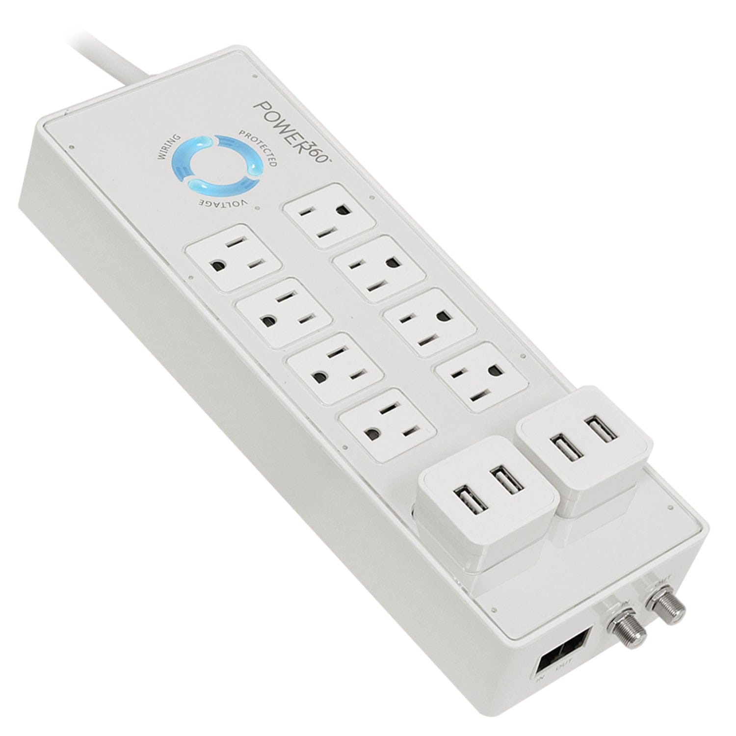 Panamax Power360 8-Outlet Floor Strip with USB Pluggables