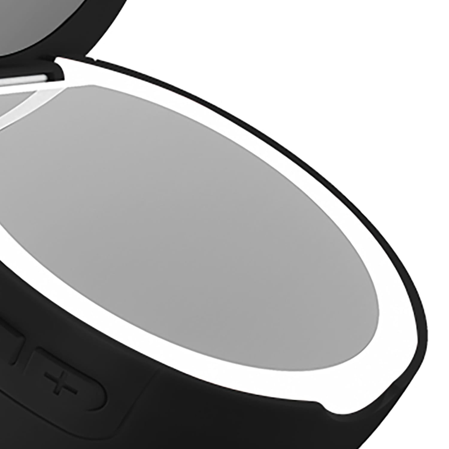 Priority Products Compact Bluetooth Mirror Speaker with Lights, M6, Black