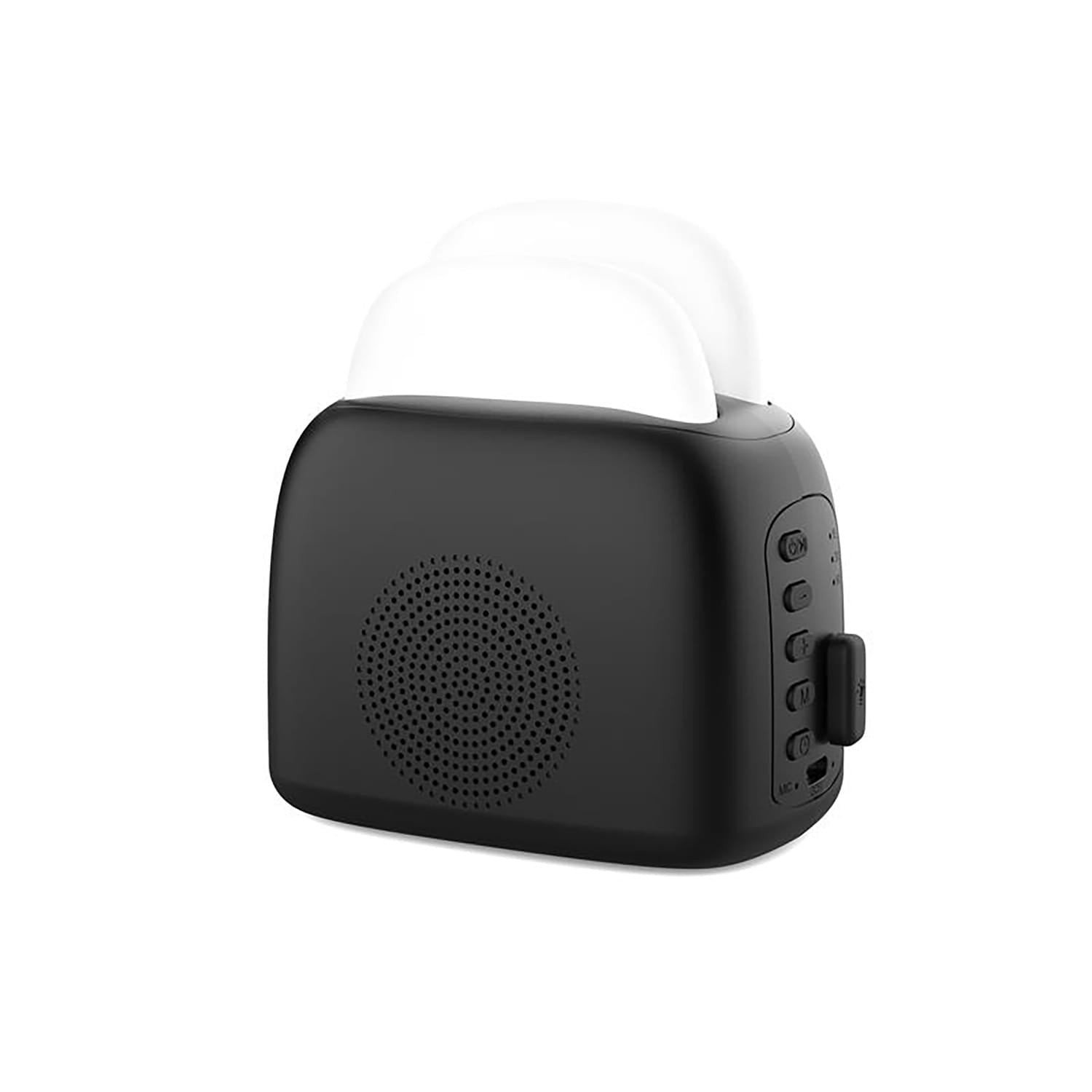 Priority Products Toaster-Shaped Sleeping Machine with Bluetooth Speaker and Night-Light, Black