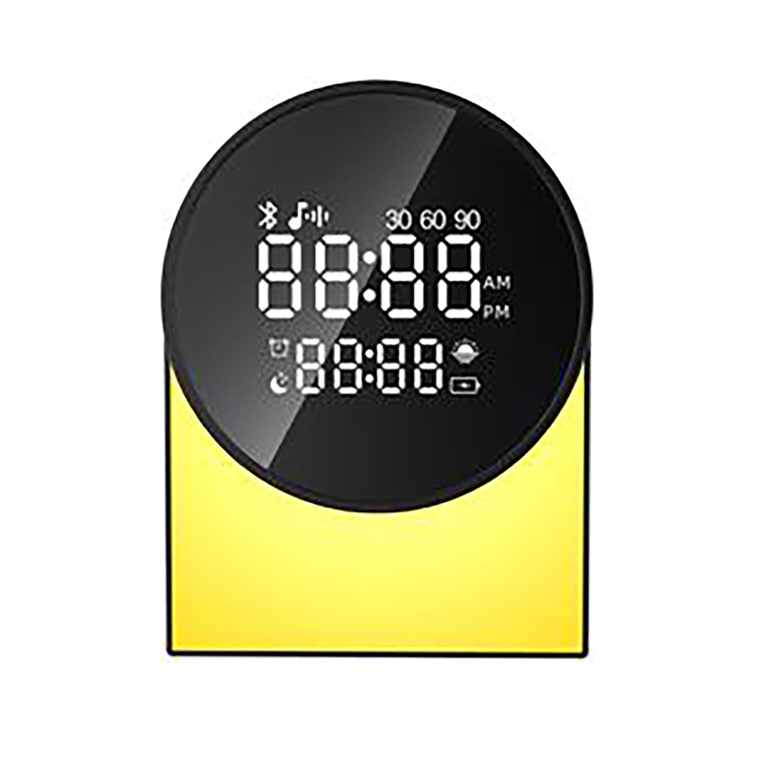 Priority Products Rechargeable Digital FM Radio Alarm Clock with Bluetooth Speaker, LED Night-Light, and Sound Machine, SM12, Black